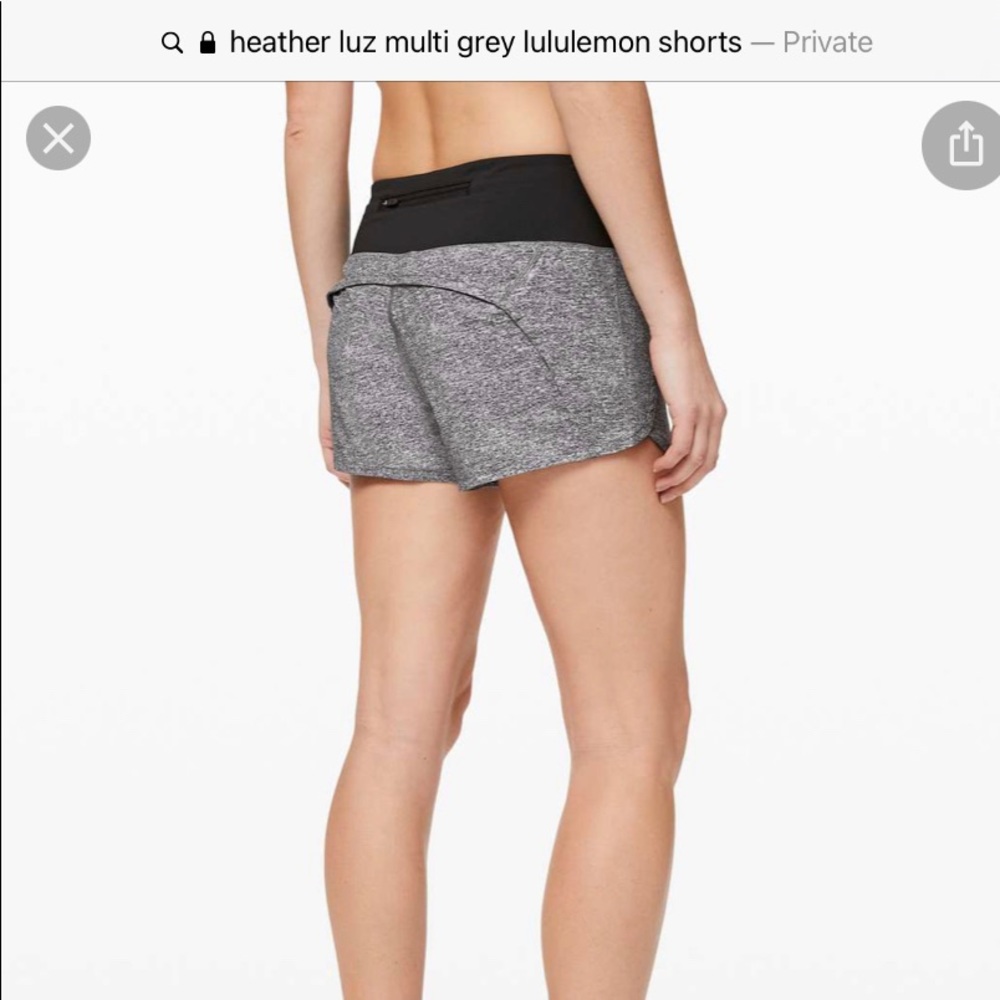 Lululemon Grey Run Time Shorts II